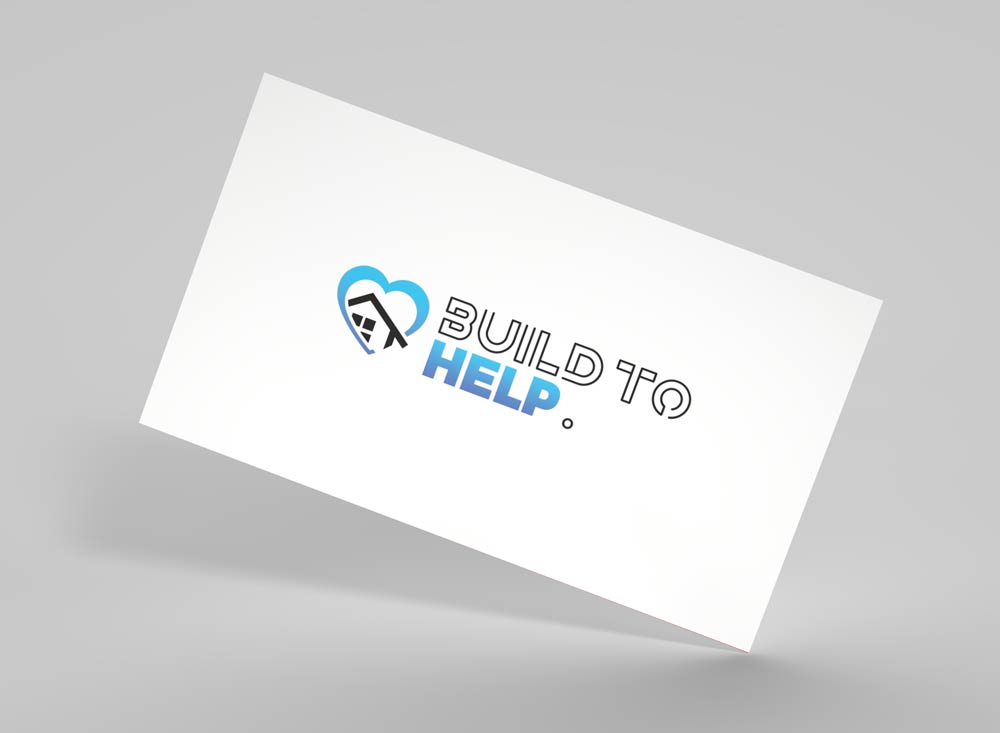 Build To Help branding business card front